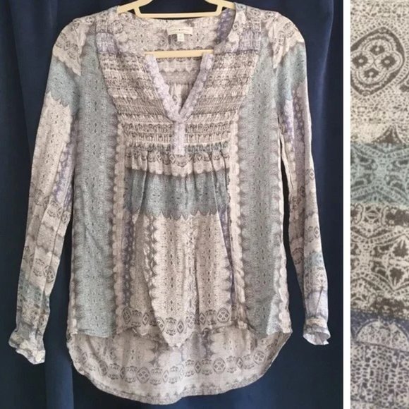 Lucky Brand | Smocked Blouse - Picture 1 of 7